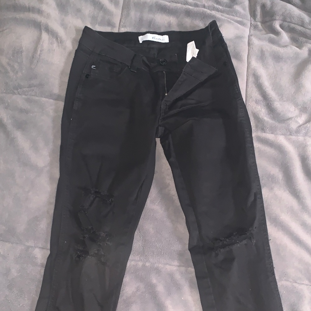 KanCan Black Distressed Denim